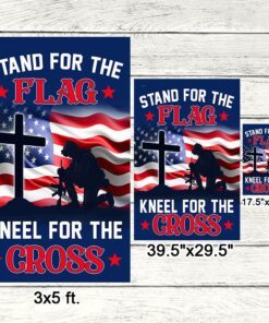 veteran kneel for the cross soldier kneeling before the cross flag mln595f 3069