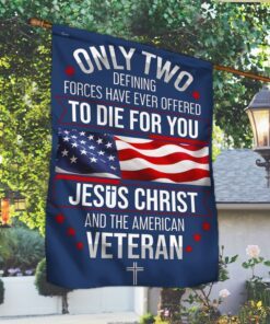 Veteran Only Two Defining Forces Have Ever Offered To Die For You Jesus Christ and the American Veteran Flag MLN563F
