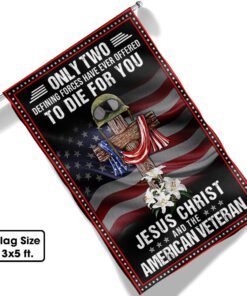 veteran owe to jesus christ and the american veteran flag mln1194f 1111