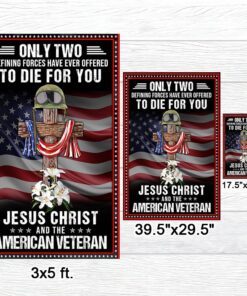 veteran owe to jesus christ and the american veteran flag mln1194f 8047