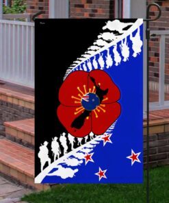 veteran poppy remembrance day new zealand flag tpt195f 4084