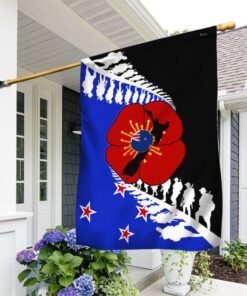 Veteran Poppy Remembrance Day New Zealand Flag TPT195F