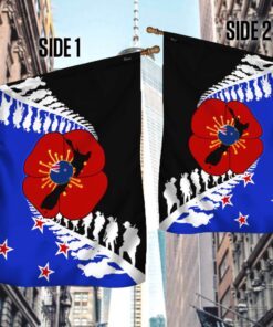 veteran poppy remembrance day new zealand flag tpt195f 4613