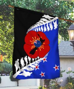 veteran poppy remembrance day new zealand flag tpt195f 8688