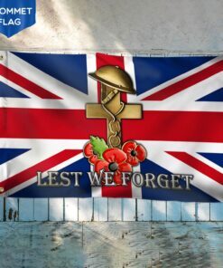 veteran remembrance day poppy uk grommet flag thh3350gf 5701