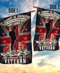 veteran remembrance day poppy union jack flag 3578