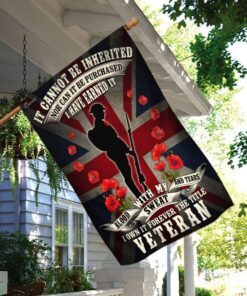veteran remembrance day poppy union jack flag 7490