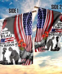 veteran stand for the flag kneel for the cross flag 7190