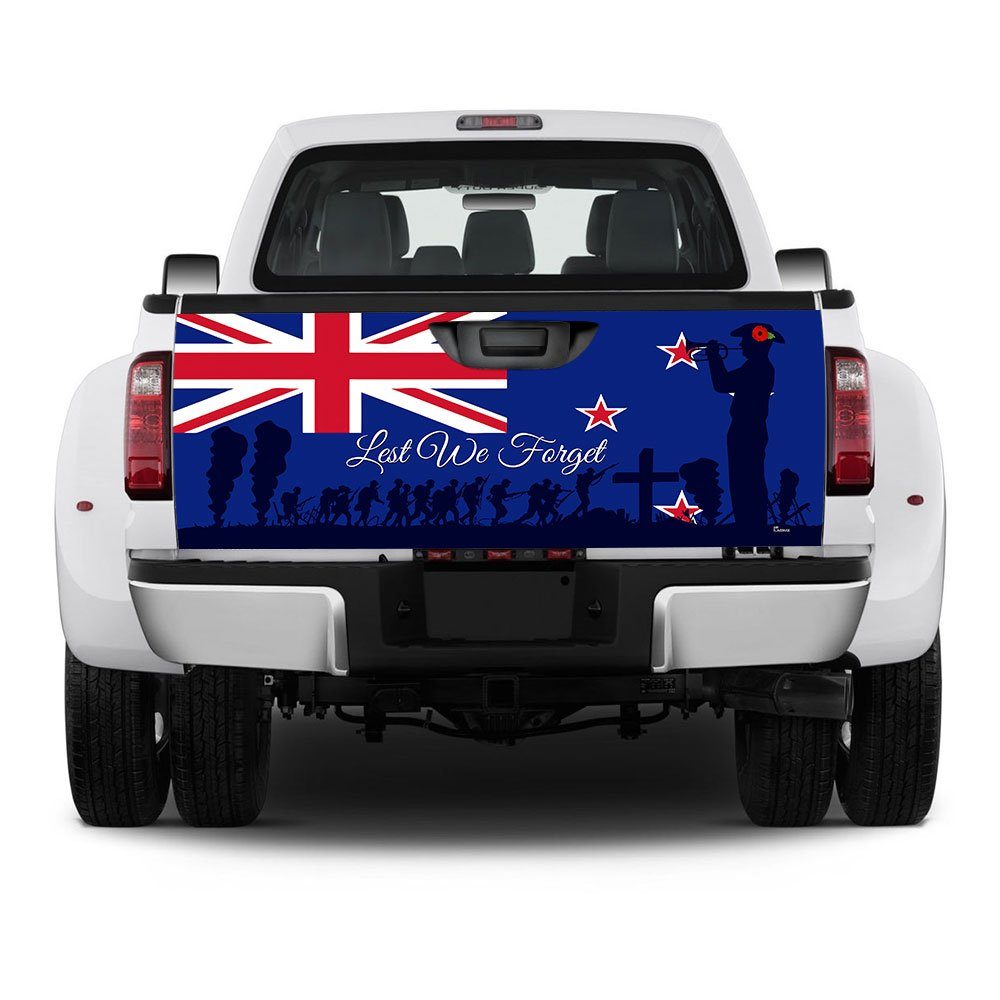 Veteran Truck Sticker Anzac Day Lest We Forget New Zealand Truck Tailgate Decal Sticker Wrap TRH1864TD - Image 5