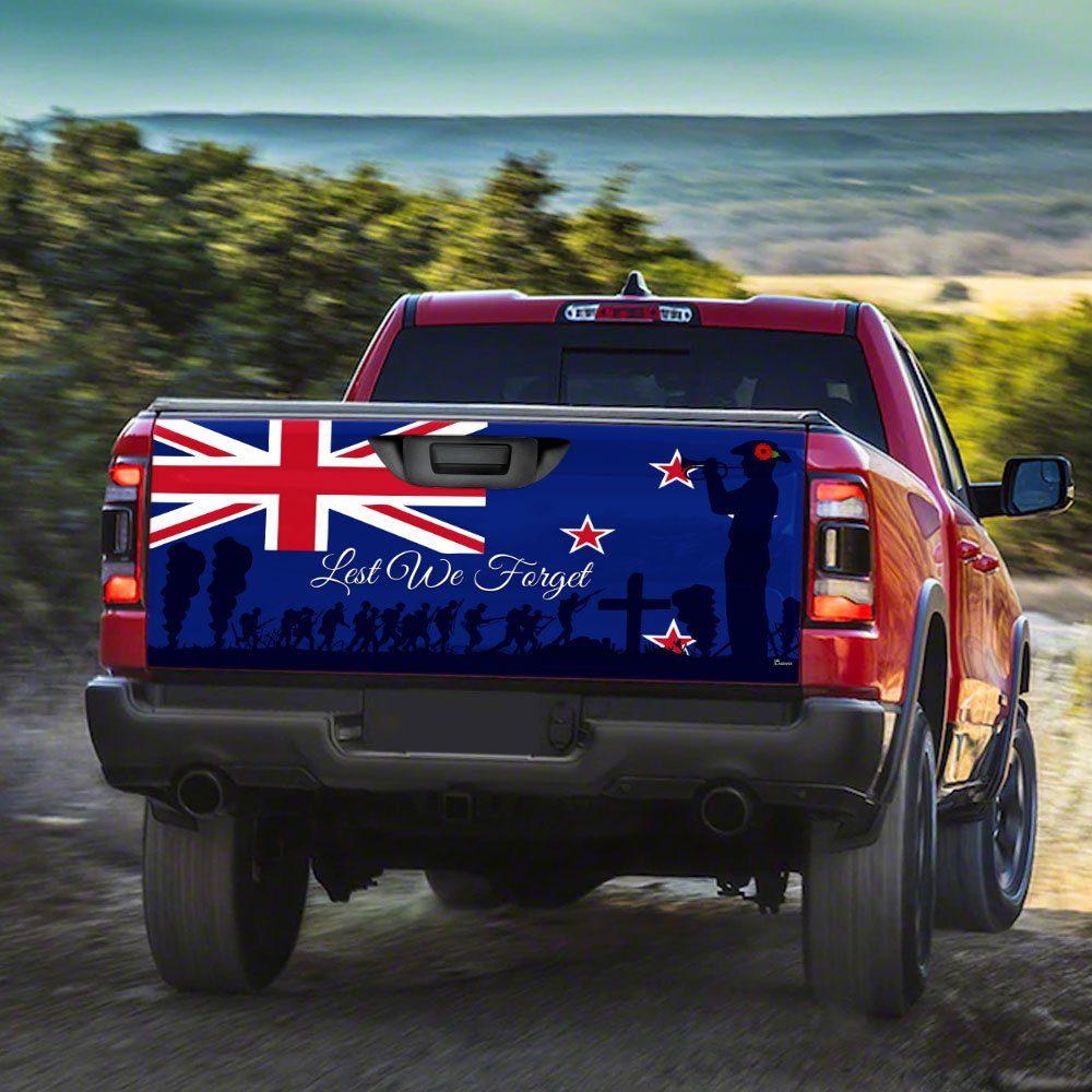 Veteran Truck Sticker Anzac Day Lest We Forget New Zealand Truck Tailgate Decal Sticker Wrap TRH1864TD - Image 3