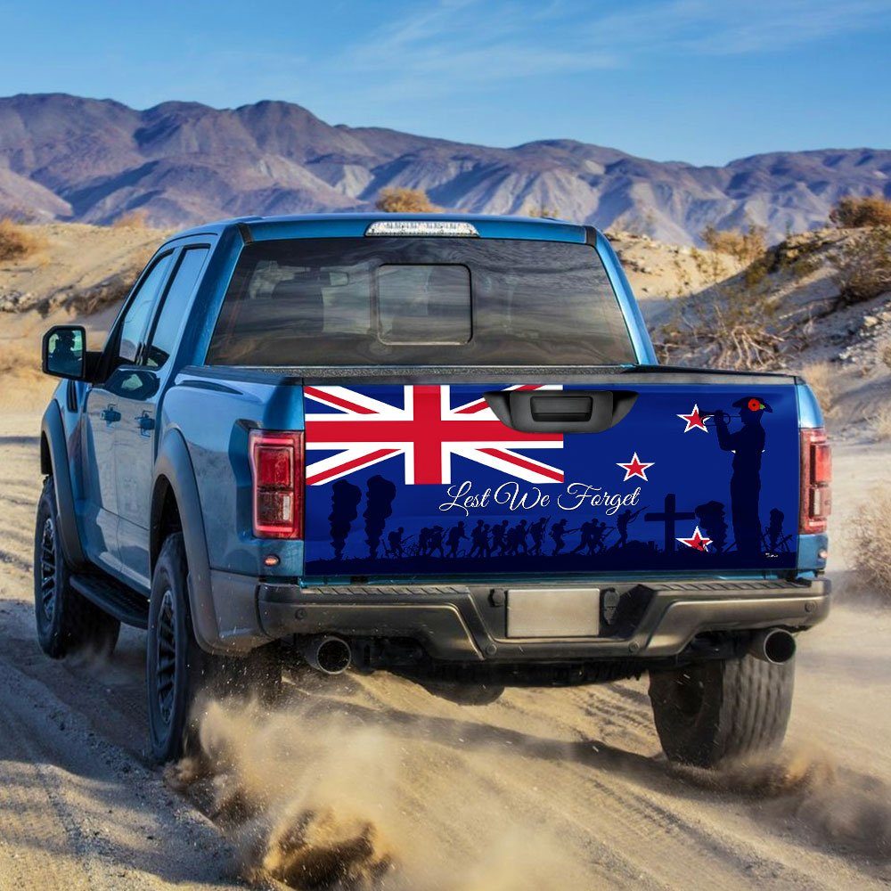 Veteran Truck Sticker Anzac Day Lest We Forget New Zealand Truck Tailgate Decal Sticker Wrap TRH1864TD - Image 2