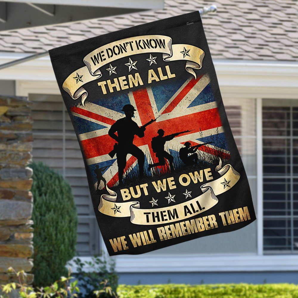 Veteran Union Jack Flag We Don't Know Them All But We Owe Them All LHA1693Fv2
