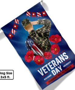 veterans day with honor and respect flag tqn1005f 6294