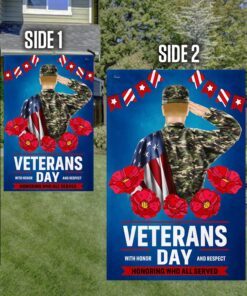 veterans day with honor and respect flag tqn1005f 6316
