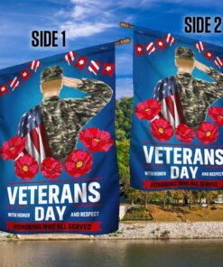 veterans day with honor and respect flag tqn1005f 8843