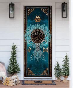 Viking Tree Yggdrasil Door Cover