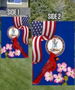 virginia state cardinal and dogwood flower flag mln1141fv44 5999