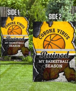 virus ruined my basketball season flag 3197
