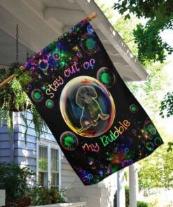 virus stay out of my bubble dachshund flag 5636