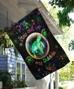 virus stay out of my bubble turtle flag 2002