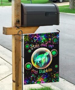 virus stay out of my bubble turtle flag 3090