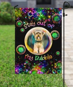 virus stay out of my bubble yorkshire terrior flag 1209