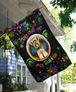 virus stay out of my bubble yorkshire terrior flag 4132