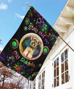 virus stay out of my bubble yorkshire terrior flag 5271