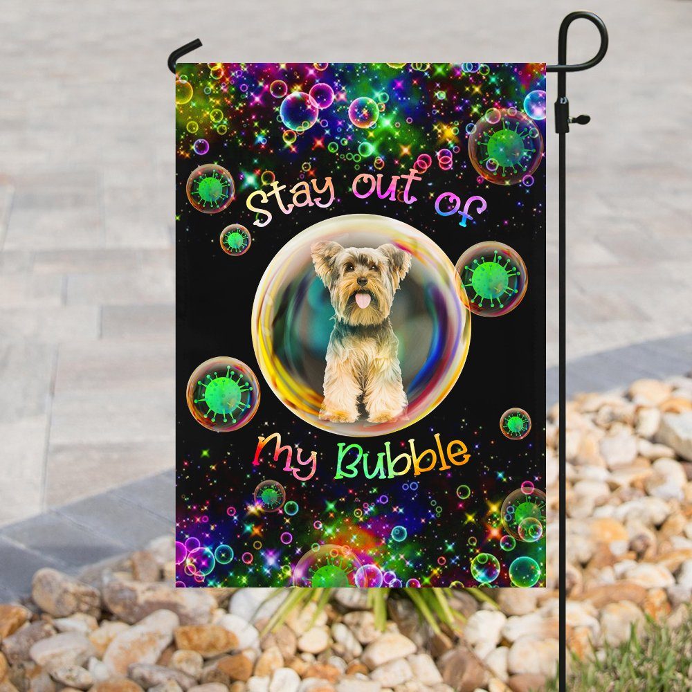 Virus Stay Out Of My Bubble Yorkshire Terrior Flag - Image 4