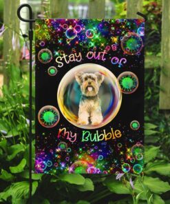 virus stay out of my bubble yorkshire terrior flag 8008