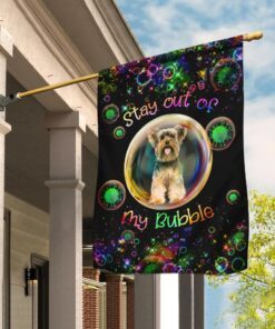 Virus Stay Out Of My Bubble Yorkshire Terrior Flag