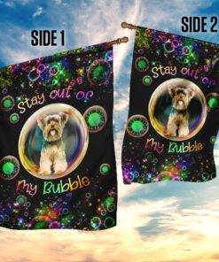 virus stay out of my bubble yorkshire terrior flag 8709