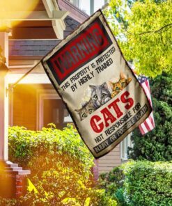 Warning This Property Is Protected  By Highly Trained Cats Flag MBH322FSCV3
