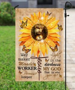way maker miracle worker god sunflower flag 2270