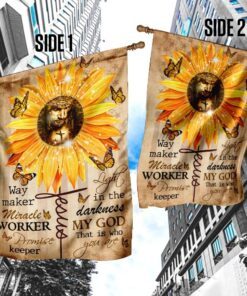 way maker miracle worker god sunflower flag 2619