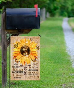 way maker miracle worker god sunflower flag 5471