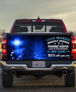 Way Maker Miracle Worker Jesus Christ Truck Tailgate Decal Sticker Wrap