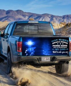 way maker miracle worker jesus christ truck tailgate decal sticker wrap 7526