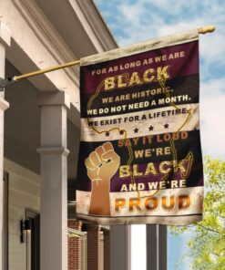 we are historic black proud flag 5575