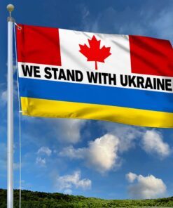 we stand with ukraine canadian grommet flag qnn839gf 1107