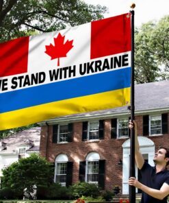 we stand with ukraine canadian grommet flag qnn839gf 7047