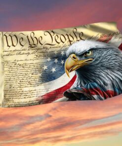 We The People. Patriotic American Eagle Grommet Flag TPT780GF