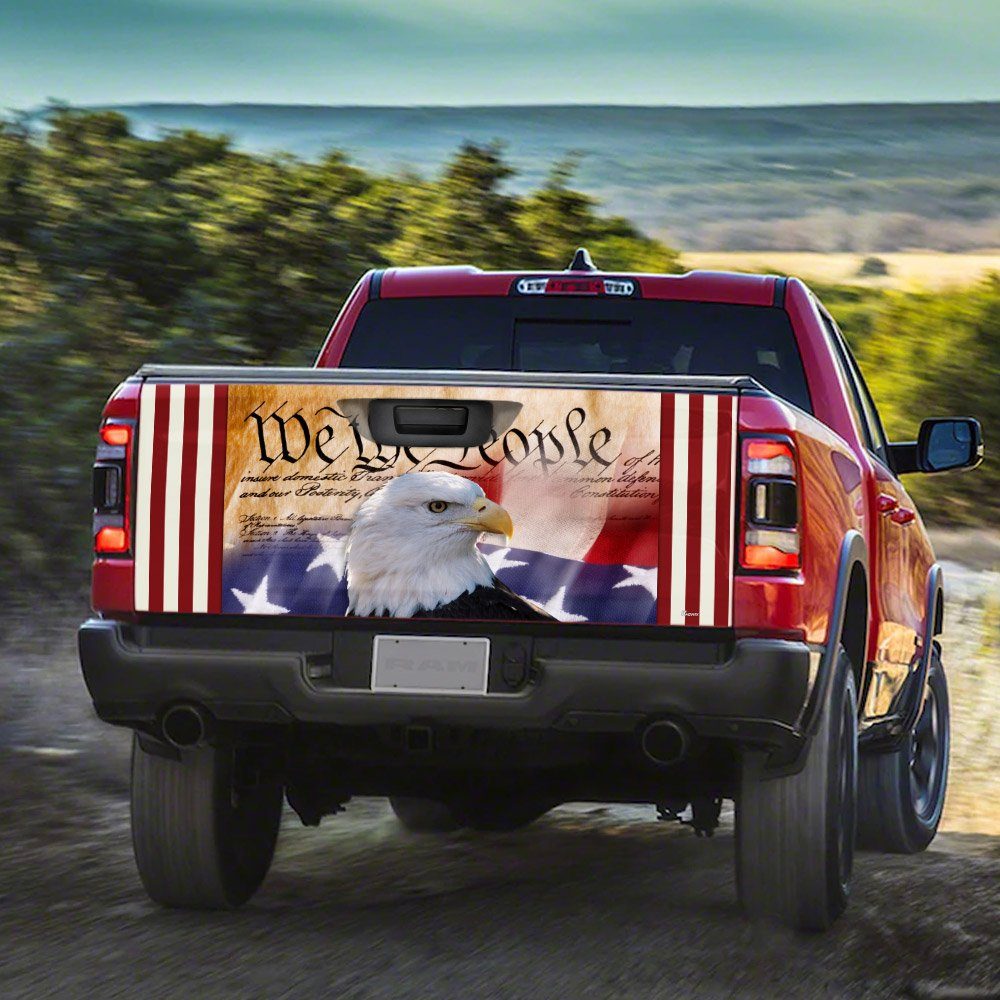 We The People American Eagle Truck Tailgate Decal Sticker Wrap - Image 3