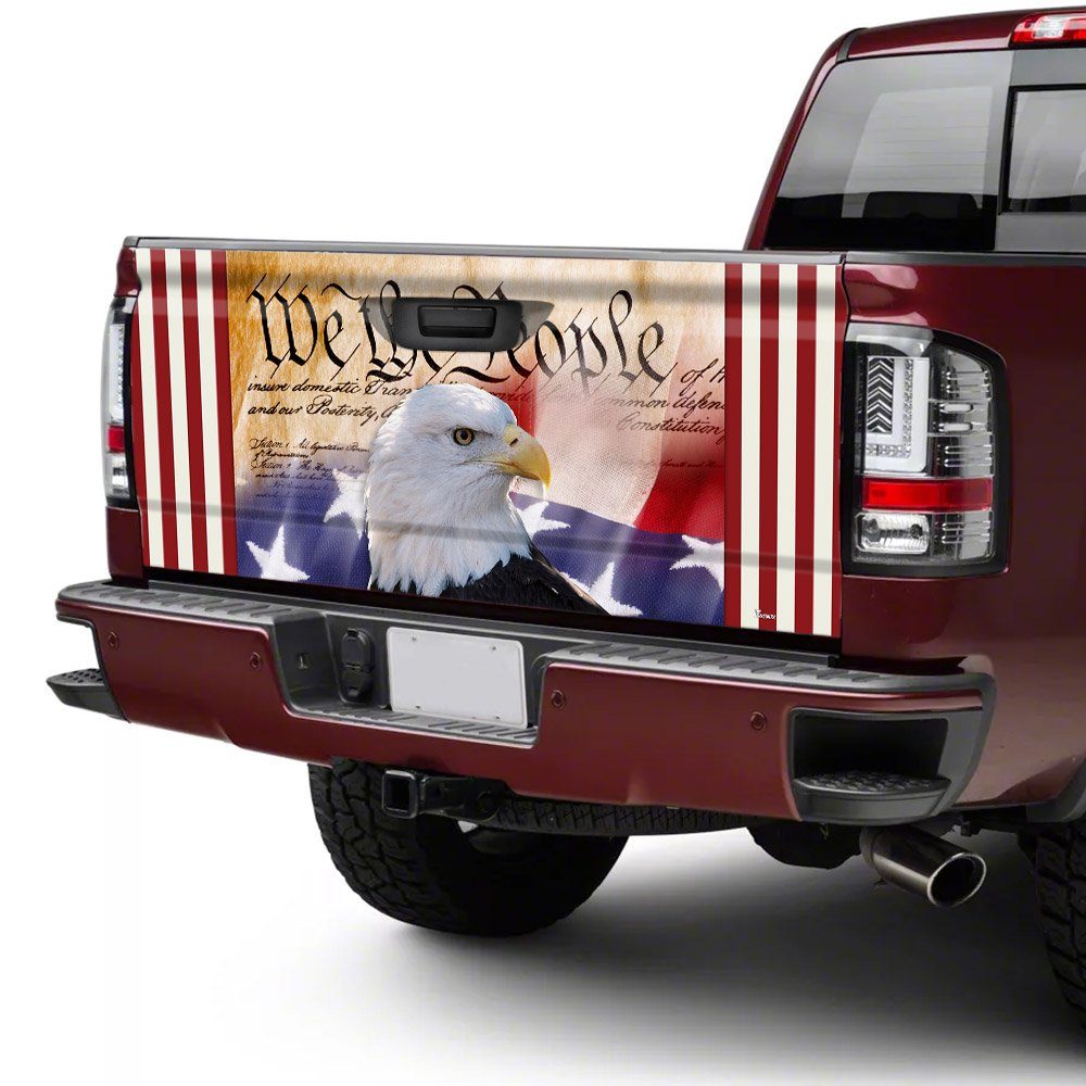 We The People American Eagle Truck Tailgate Decal Sticker Wrap - Image 4