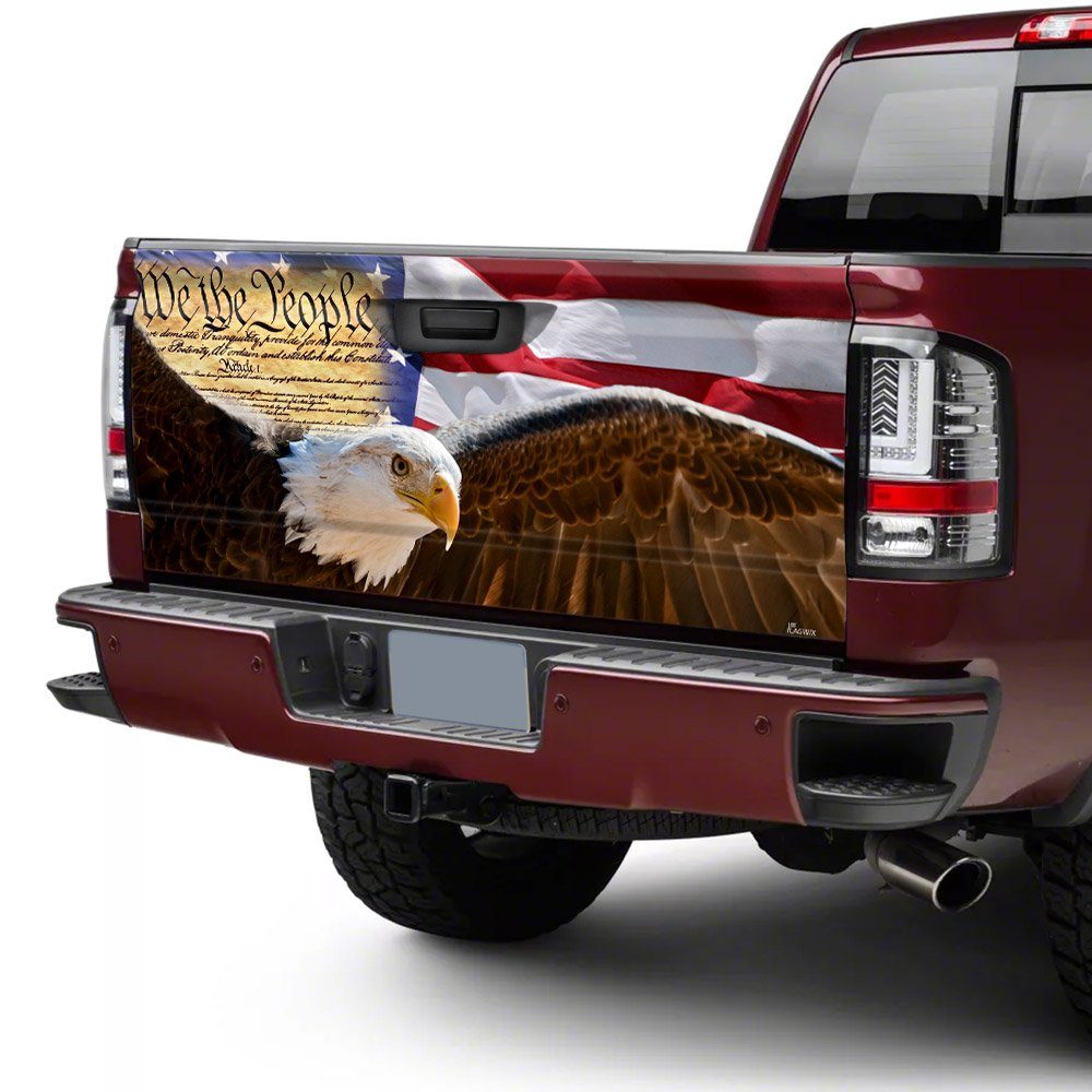 We The People American Patriot Truck Tailgate Decal Sticker Wrap - Image 4