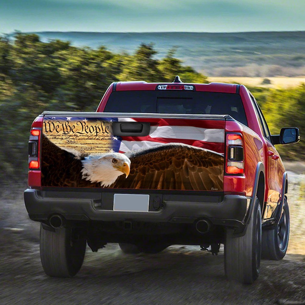 We The People American Patriot Truck Tailgate Decal Sticker Wrap - Image 3