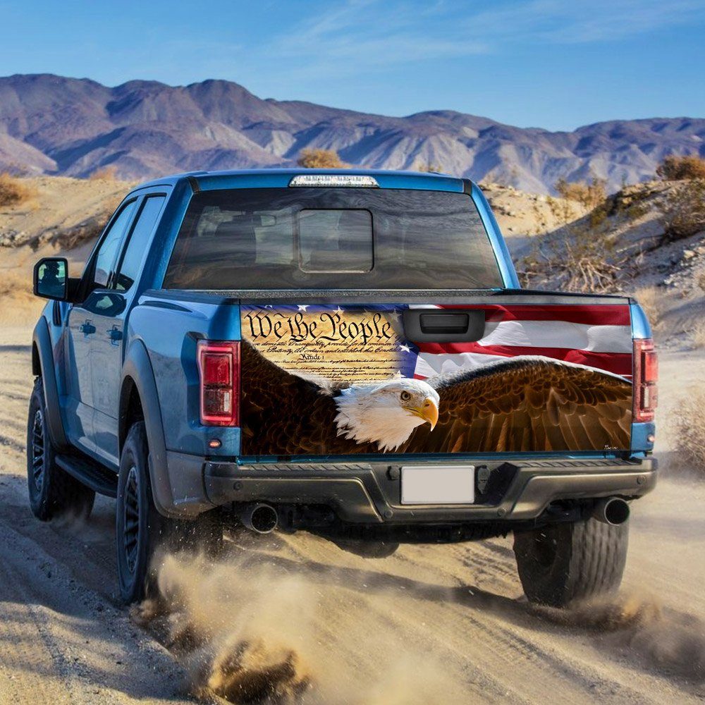 We The People American Patriot Truck Tailgate Decal Sticker Wrap - Image 2