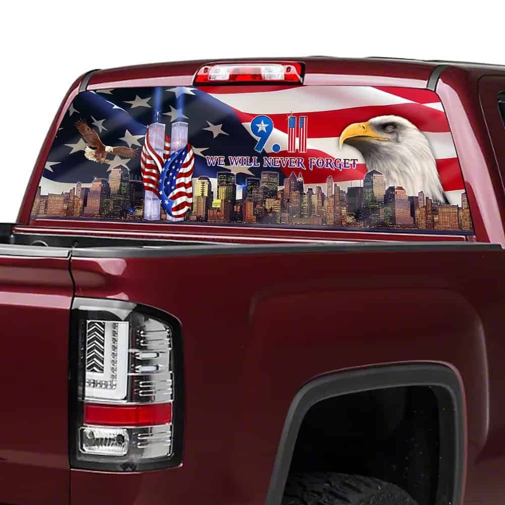 We Will Never Forget 9.11 Rear Window Decal MLH1722CD - Image 4