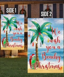 we wish you a beachy christmas flag bnn738f 7105
