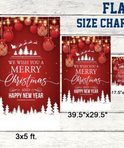 we wish you a merry christmas and happy new year flag bnn706f 1101